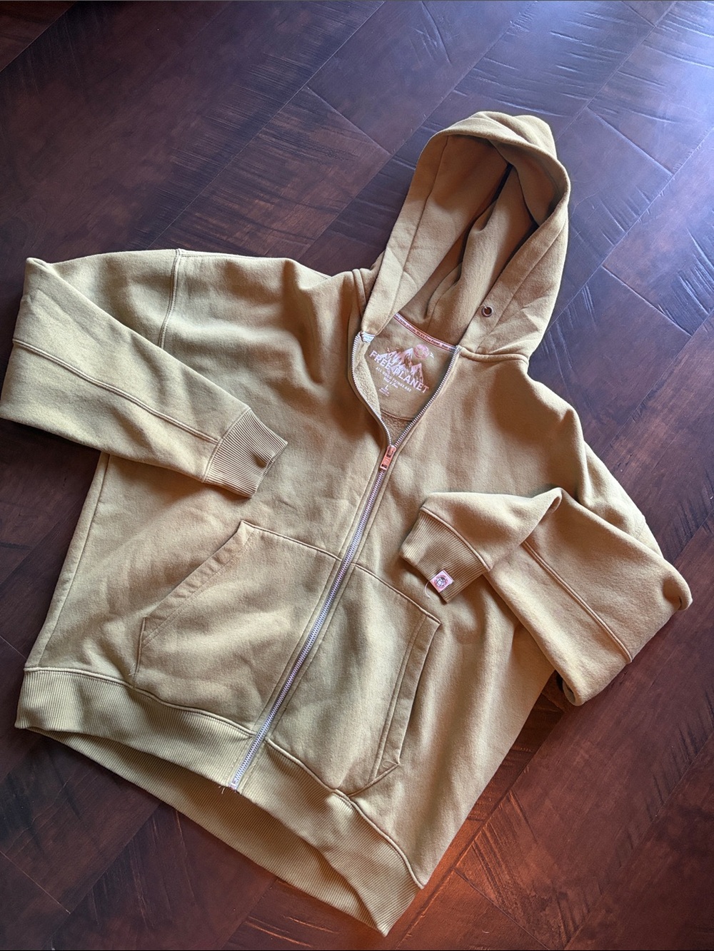 Free Planet Men's Full-Zip Hoodie in green
